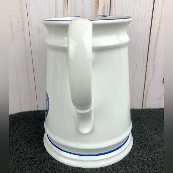 Vintage International House “Country Blue” Ceramic Pitcher 32oz - 9” Tall - Picture 2 of 9